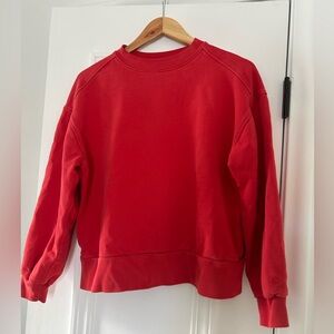 Everlane The Track Crewneck Sweatshirt in Red sz Small
